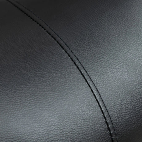 HOMCOM Cosmetic Stool 360 Rotate Height Adjustable Salon Massage Spa Chair Hydraulic Rolling Faux Leather Saddle Stool Mobility, Black