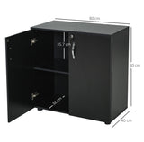 Vinsetto Two-Tier Locking Office Storage Cabinet - Black