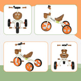 AIYAPLAY Kids Trike, Toddler Tricycle with Front Basket and EVA Wheels for Ages 2-5 Years, Indoor Outdoor for Boys Girls, Orange