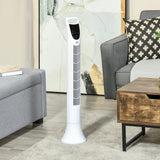 HOMCOM 36'' Freestanding Tower Fan, 3 Speed 3 Mode, 7.5h Timer, 70 Degree Oscillation, LED Panel, 5M Remote Controller, White