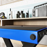 DURHAND 500KG Motorcycle Lift Scissor Jack, Height Adjustable Motorbike Stand with Anti-Slip Wide Deck, Heavy Duty Steel Motorbike Repair Lift Hoist Stand for Home Garage, Blue