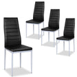 Set of 4 Chairs with High Backrest for Dining Room/Restaurant-Black