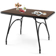 5 Piece Dining Table Set with Metal Frame for Kitchen/Dining Room
