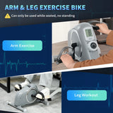 SPORTNOW Pedal Exerciser with Eight Level Magnetic Resistance, with Eight-Level Magnetic Resistance, Grey