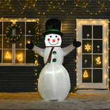 HOMCOM 6.5ft Inflatable Snowman LED Christmas Xmas Air Blown Holiday Decoration Outdoor Garden Decor