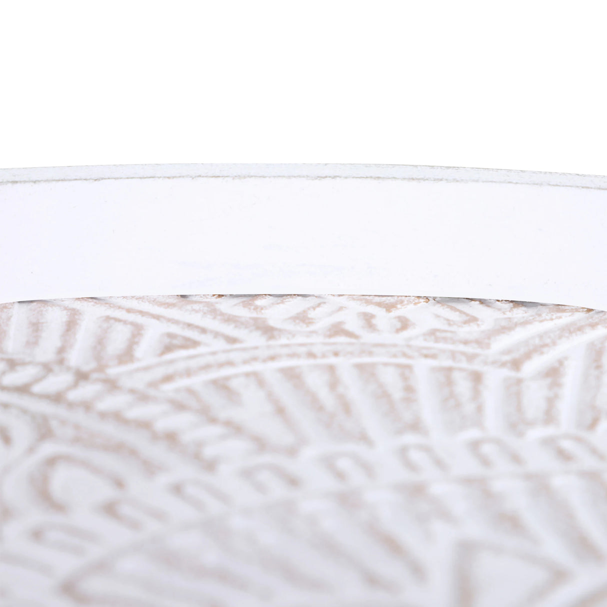 HOMCOM Coffee Table, Carved Floral Round Table with Tray-style Top and Wood Legs, Modern Side Table for Living Room, Set of 2, White