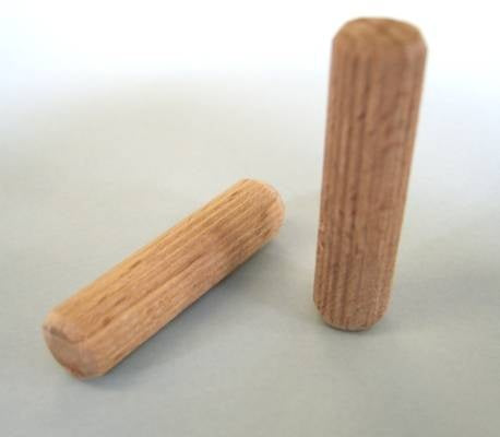 Multi-Grooved Wooden Dowel Pins 10 x 40mm - 100 pcs