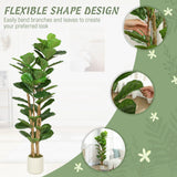 HOMCOM 150cm Artificial Fiddle Leaf Fig Tree - Green