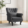 HOMCOM Chesterfield-Style Accent Chair - Grey