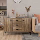 HOMCOM Modern Mango Wood-Effect Sideboard