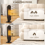 HOMCOM 45 Oscillating Ceramic Space Heater, with Remote - Black