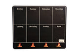 Black Weekly Memo Board With Copper Clips