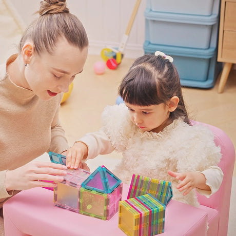 HOMCOM 2 In 1 Toddler Sofa Chair,  48 x 44 x 41 cm, for Game Relax Playroom, Pink