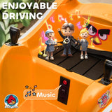 AIYAPLAY Angry Bird Licensed Waltzer Car, 12V Kids Bumper Car w/ Joysticks, Remote, Music LED Lights, Orange