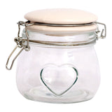 Glass Storage Jar With Heart - Small