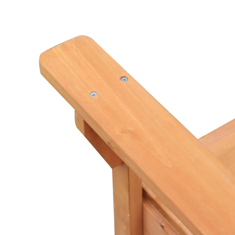 Outsunny Two-Seater Garden Storage Bench - Natural