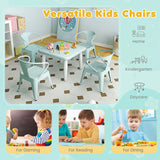 Set of 2 Steel Armchair Stackable Kids Chairs-Green