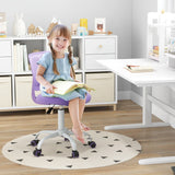 Ergonomic Children Study Chair with Adjustable Height-Purple