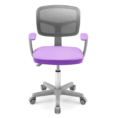 Children&#39;s desk chair, 360 rotatable, youth chair, 80-91.5 cm, height-adjustable, 54 x 50 x 80-91.5 cm, purple