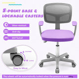 Children&#39;s desk chair, 360 rotatable, youth chair, 80-91.5 cm, height-adjustable, 54 x 50 x 80-91.5 cm, purple