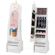 Kids Jewelry Armoire Cabinet with Storage and 2 Tilt Angles-White