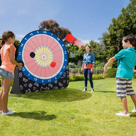 Foldable and Portable Large Dart Board for Kids-Black