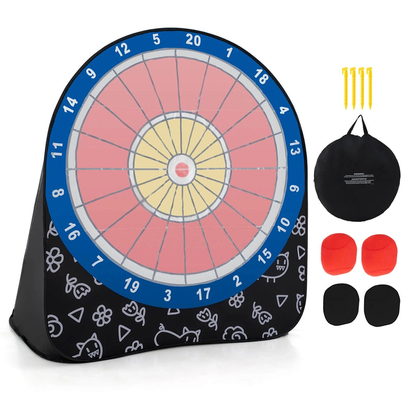 Foldable and Portable Large Dart Board for Kids-Black