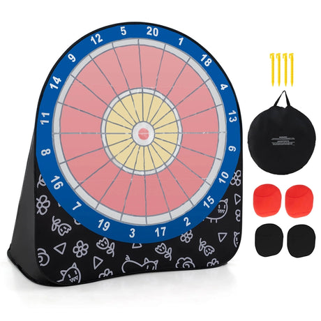 Foldable and Portable Large Dart Board for Kids-Black