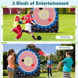 Foldable and Portable Large Dart Board for Kids-Black