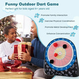 Foldable and Portable Large Dart Board for Kids-Black