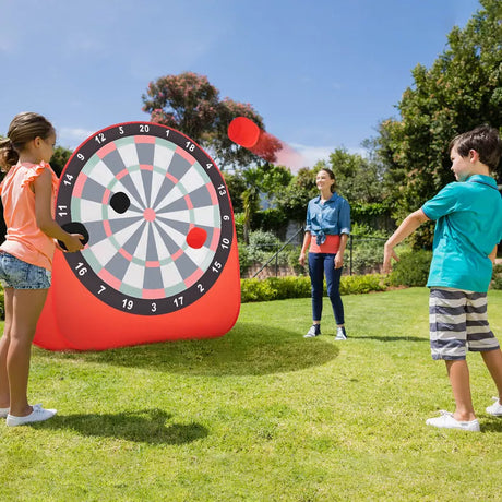 Foldable and Portable Large Dart Board for Kids-Red