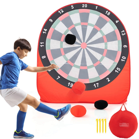 Foldable and Portable Large Dart Board for Kids-Red