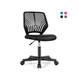 Height-adjustable Kids Mesh Ergonomic Desk Chair with Universal Casters-Black