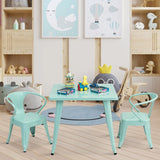 27-Inch Kids Square Steel Table Play Learn Activity Table-Blue