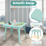 27-Inch Kids Square Steel Table Play Learn Activity Table-Blue