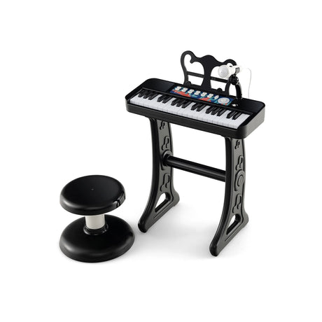 Kids Piano Keyboard 37-Key Kids Toy Keyboard Piano with Microphone for 3+ Kids-Black