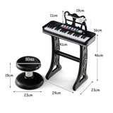 Kids Piano Keyboard 37-Key Kids Toy Keyboard Piano with Microphone for 3+ Kids-Black