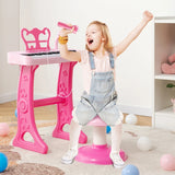Kids Piano Keyboard 37-Key Kids Toy Keyboard Piano with Microphone for 3+ Kids-Pink