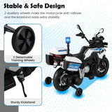 12V BMW Licensed Kids Ride-on Police Motorcycle-White