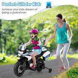 12V BMW Licensed Kids Ride-on Police Motorcycle-White
