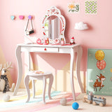 2-in-1 Kids Vanity Set with Mirror and Drawer