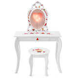 2-in-1 Kids Vanity Set with Mirror and Drawer