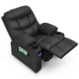 PU Leather Recliner with Cup Holder for Kids