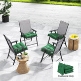 Outsunny Set of 4 42 x 42cm Outdoor Seat Cushions - Green
