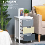 HOMCOM Storage Tower, Dresser Chest with Drawers, Wood Top, Organizer Unit for Closets Bedroom Nursery Room Hallway