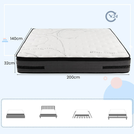 32 cm King Size Memory Foam Mattress