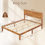 Twin/Full/Queen Size Bed Frame with Headboard and Storage Space-Queen Size