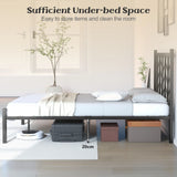 Queen Size Platform Bed with Headboard and Metal Frame-Queen Size