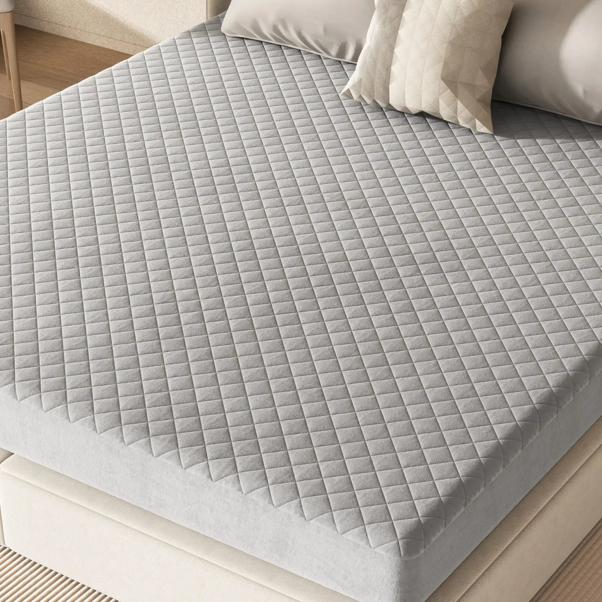 Twin/Queen/King Size Luxury Super Soft Velvet Mattress Protector-King Size