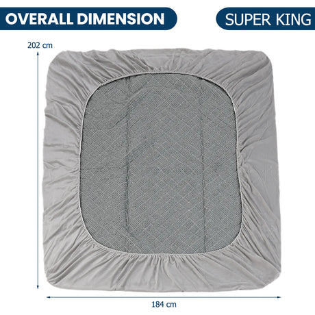 Twin/Queen/King Size Luxury Super Soft Velvet Mattress Protector-King Size